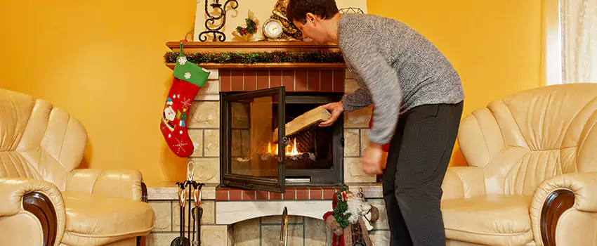 Rusted Metal Fireplace Restoration in Aiken, South Carolina